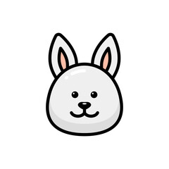 Simple Rabbit lineal color icon. The icon can be used for websites, print templates, presentation templates, illustrations, etc