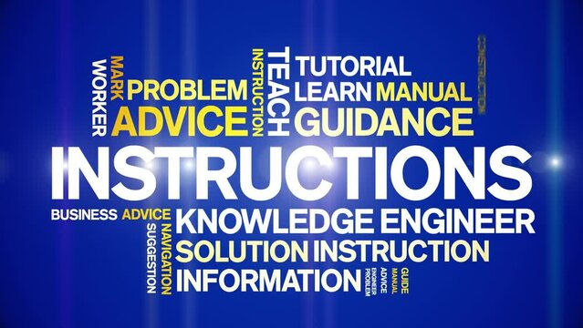 instructions animated tag word cloud;text design animation kinetic typography seamless loop.