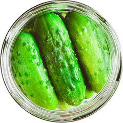 Cucumber in jar