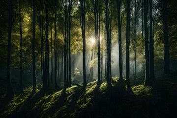 Obraz premium morning in the woods