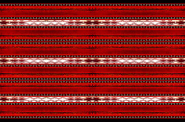 A Beautifully Detailed Horizontal Vintage Style Traditional Motifs Arabian Retro Sadu Red Rug