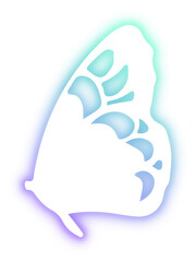 Set of Butterfly neon