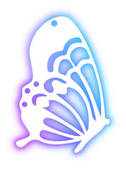 Set of Butterfly neon