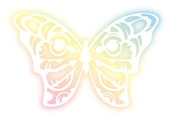 Set of Butterfly neon