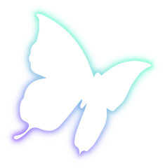 Set of Butterfly neon