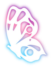 Set of Butterfly neon