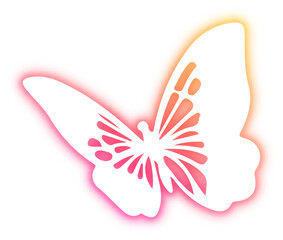 Set of Butterfly neon