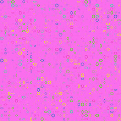 Seamless background from multi-colored rings on a purple background.