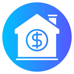 Obraz premium house gradient icon