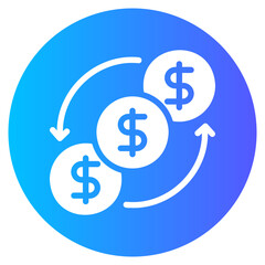 Obraz premium management gradient icon