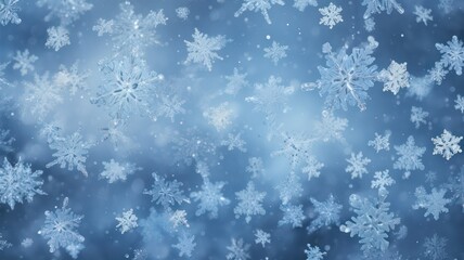 Snow flakes background created with Generative AI