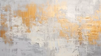 Fototapete Alte schmutzige strukturierte Wand Abstract gold oil painting art with rough texture on wall