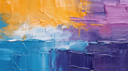 Abstract oil painting  with texture on canvas, multicolored art