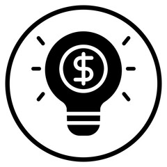 light bulb glyph icon