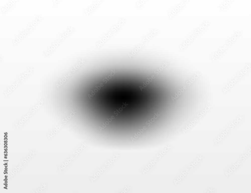 Wall mural shadow effect. realistic blurred edges shadow of isolated template. oval drop shadow for any objects