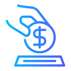 donation gradient icon