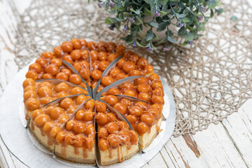 macadamia nuts with caramel sauce cheese cake