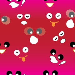 Emotion Icon on Pink Texture Background, Tile