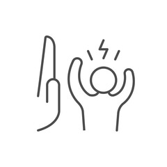 Conflict management line outline icon
