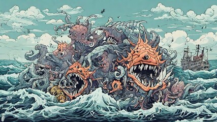 Sea Monster Background Very Creepy