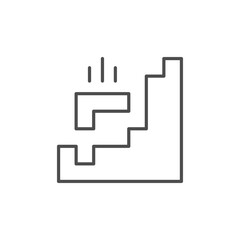 Block puzzle line outline icon