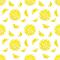 seamless pattern with lemons on white background, Lemons wallpaper, background