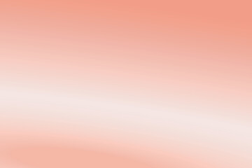 Coral gradient background with space for design. Vector illustration. Smooth texture, delicate peach pink shade