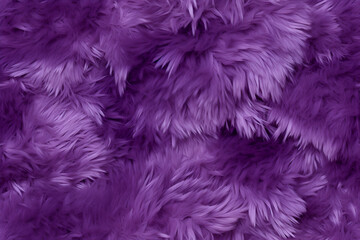 High detailed Close-up Violet color sheep fur seamless pattern. Natural sheepskin rug seamless pattern background. Wool texture top view Generative Ai