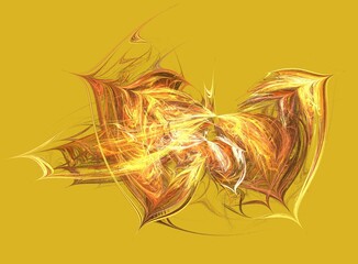 Naklejka premium Abstract background, yellow and multicolored fantastic texture, unique art illustration, fractal for graphic 