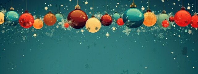 new year christmas banner with place for text, new year toys, fir tree, creative on pink blue background 