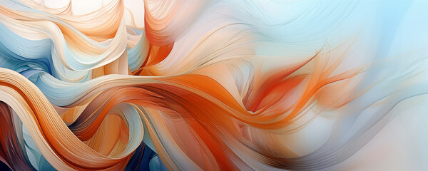 fundo colorido abstrato com linhas suaves nas cores azuis, laranja e marrons