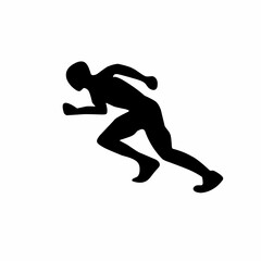 silhouette of a person running