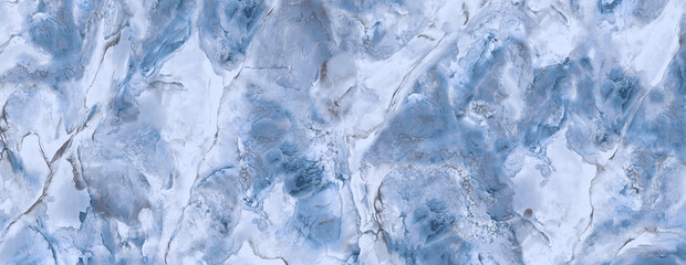 Aqua Blue Onyx Marble Texture Background, Polished Sky Coloured Quartz Stone, Smooth Cloudy Effect, Frozen Crystal Ice Pattern with Crackle Vein and Streaks, Interior Home Decoration and Ceramic tile