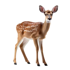 Deurstickers Female spotted deer © Zaleman