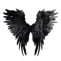 Angel wings are black