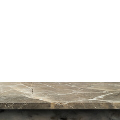 Marble table top for  product display with white background 
