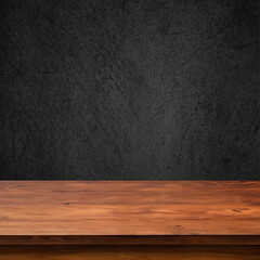 Wooden table top for  product display with white background 
