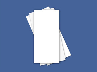 Dl flyer bi fold brochure  rack card blank paper mockup