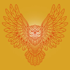 Illustration of owl vector design.