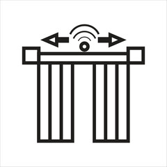 curtain vector icon line template