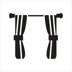 curtain vector icon line template