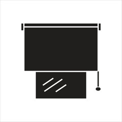 Obraz premium curtain vector icon line template