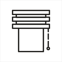 curtain vector icon line template