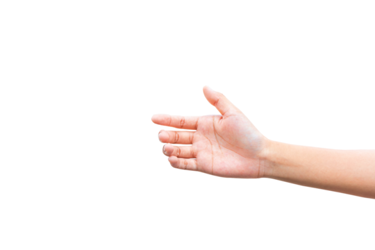 Hand gestures for holding smartphones or things isolated on white background.PNG