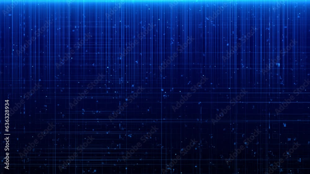 Wall mural modern abstract digital technology background, innovation. cyberspace particles data network connect