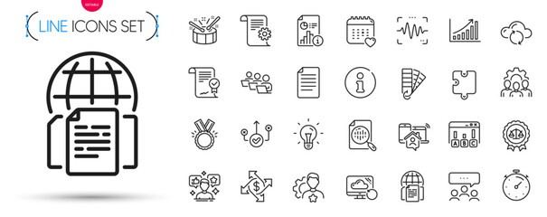 Pack of Palette, Recovery cloud and Timer line icons. Include Idea, Justice scales, Approved agreement pictogram icons. Correct way, Honor, Cloud sync signs. Technical documentation. Vector