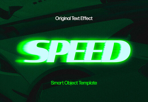 Speed Racer Text Effect Mockup