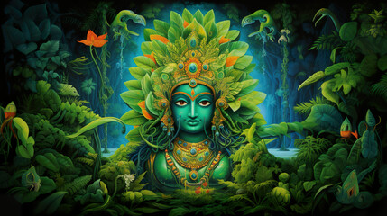 Ancient Hindu God Vishnu