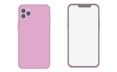 ピンクのスマホのイラスト