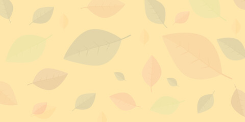 poster background with pale colored leaves, autumn season, halloween, aesthetic